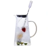 Wholesale of thickened glass hammer-textured cold water kettles, high borosilicate heat-resistant explosion-proof cooling water kettles, cups for drying boiled water and juice jugs Item Picture